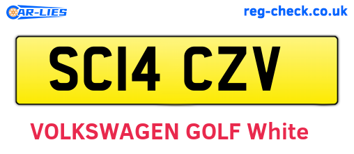 SC14CZV are the vehicle registration plates.