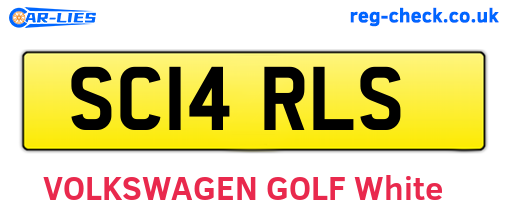 SC14RLS are the vehicle registration plates.