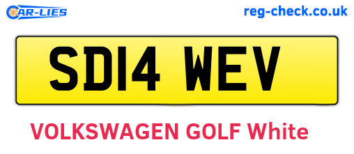 SD14WEV are the vehicle registration plates.