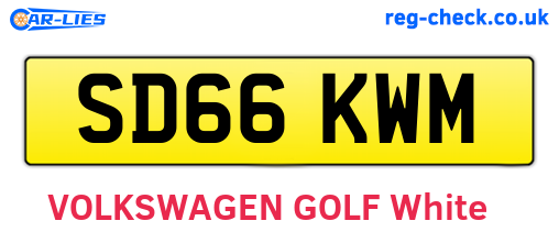 SD66KWM are the vehicle registration plates.