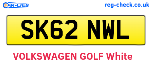 SK62NWL are the vehicle registration plates.
