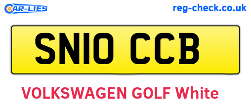 SN10CCB are the vehicle registration plates.