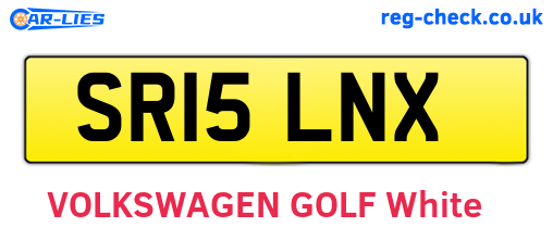 SR15LNX are the vehicle registration plates.