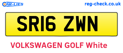 SR16ZWN are the vehicle registration plates.