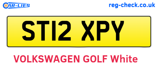 ST12XPY are the vehicle registration plates.