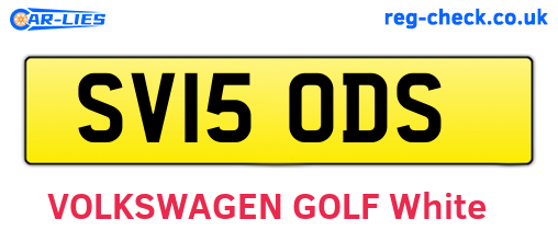 SV15ODS are the vehicle registration plates.
