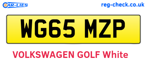 WG65MZP are the vehicle registration plates.