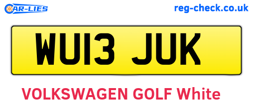 WU13JUK are the vehicle registration plates.