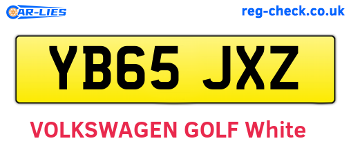 YB65JXZ are the vehicle registration plates.