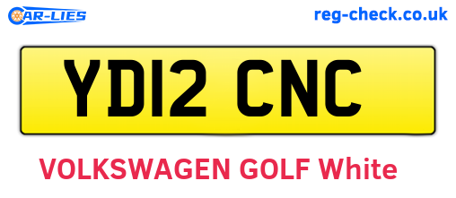 YD12CNC are the vehicle registration plates.