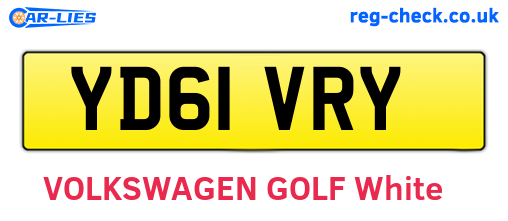 YD61VRY are the vehicle registration plates.