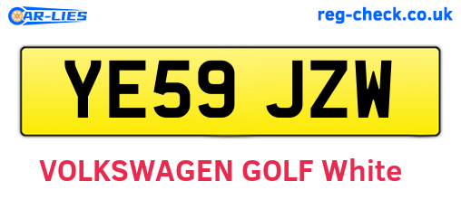 YE59JZW are the vehicle registration plates.