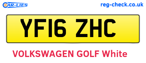 YF16ZHC are the vehicle registration plates.