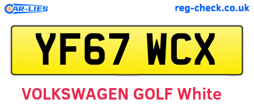 YF67WCX are the vehicle registration plates.