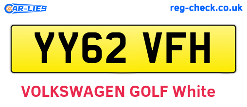 YY62VFH are the vehicle registration plates.