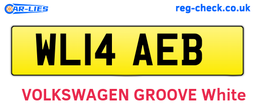 WL14AEB are the vehicle registration plates.