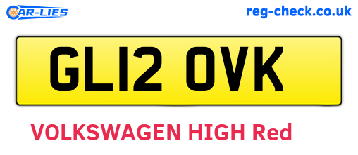 GL12OVK are the vehicle registration plates.