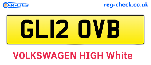 GL12OVB are the vehicle registration plates.