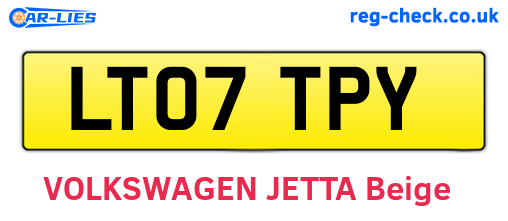 LT07TPY are the vehicle registration plates.