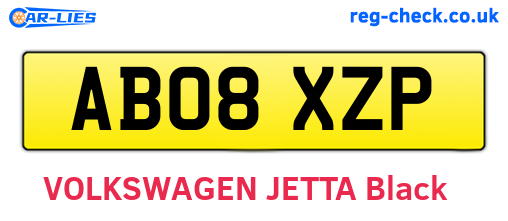 AB08XZP are the vehicle registration plates.