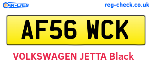 AF56WCK are the vehicle registration plates.