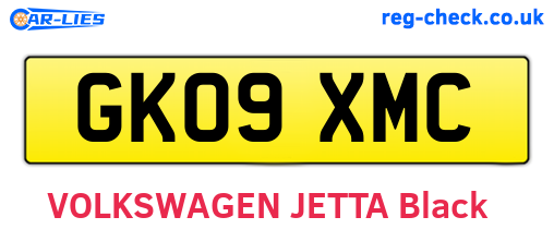 GK09XMC are the vehicle registration plates.