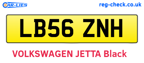 LB56ZNH are the vehicle registration plates.