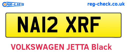 NA12XRF are the vehicle registration plates.