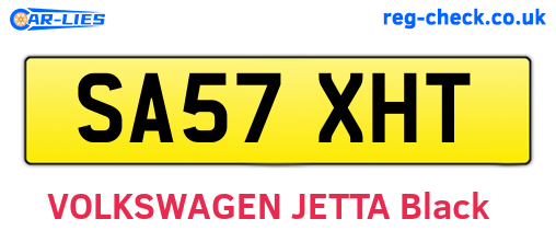 SA57XHT are the vehicle registration plates.