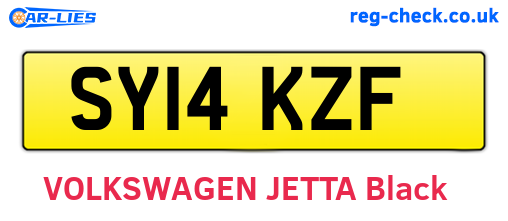 SY14KZF are the vehicle registration plates.