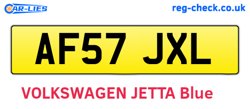 AF57JXL are the vehicle registration plates.