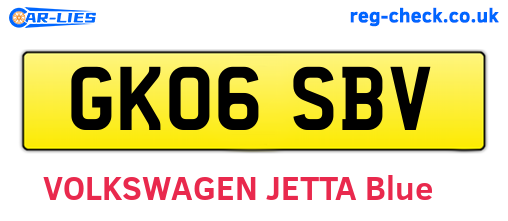 GK06SBV are the vehicle registration plates.