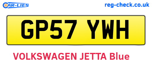 GP57YWH are the vehicle registration plates.