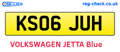 KS06JUH are the vehicle registration plates.
