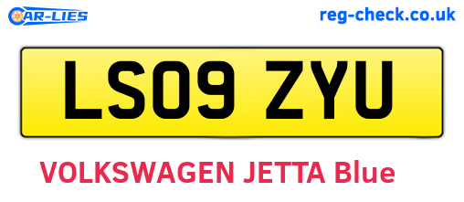 LS09ZYU are the vehicle registration plates.