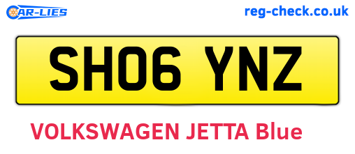 SH06YNZ are the vehicle registration plates.