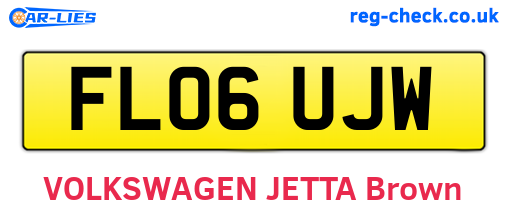 FL06UJW are the vehicle registration plates.