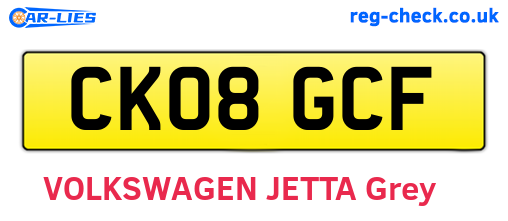 CK08GCF are the vehicle registration plates.