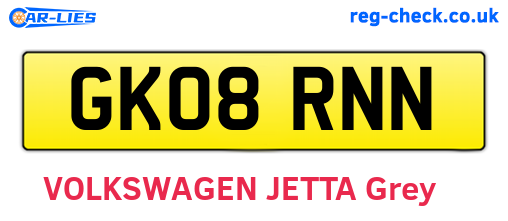 GK08RNN are the vehicle registration plates.