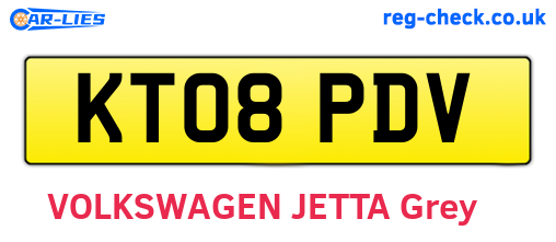KT08PDV are the vehicle registration plates.