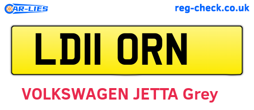 LD11ORN are the vehicle registration plates.