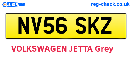 NV56SKZ are the vehicle registration plates.