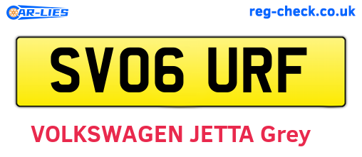 SV06URF are the vehicle registration plates.