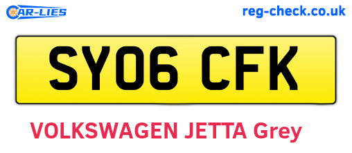 SY06CFK are the vehicle registration plates.