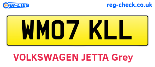 WM07KLL are the vehicle registration plates.