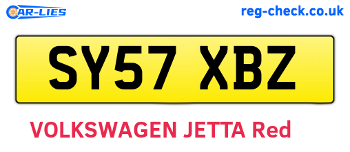 SY57XBZ are the vehicle registration plates.