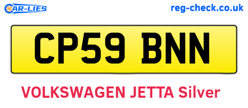CP59BNN are the vehicle registration plates.