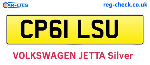 CP61LSU are the vehicle registration plates.