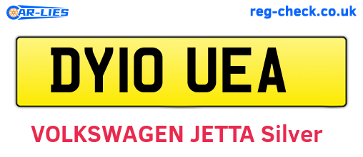 DY10UEA are the vehicle registration plates.