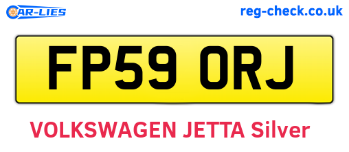 FP59ORJ are the vehicle registration plates.